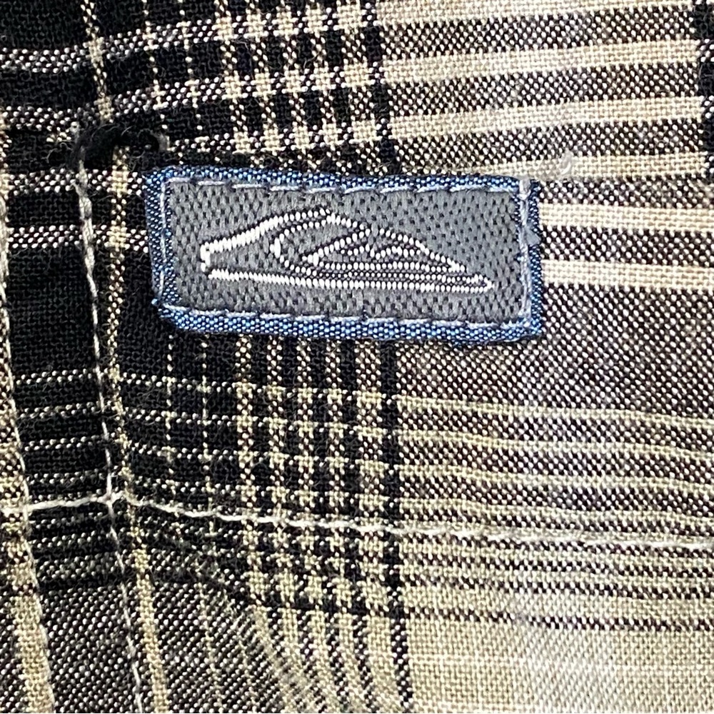 Vintage 90’s Quiksilver Salt Water Denim QSD Men’s Plaid Flannel Shirt Size XL - Picture 3 of 6